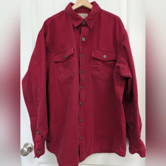 Duluth Trading Co Men's Heavy Canvas Chore Jacket -Fleeced Line - Picture 4 of 11